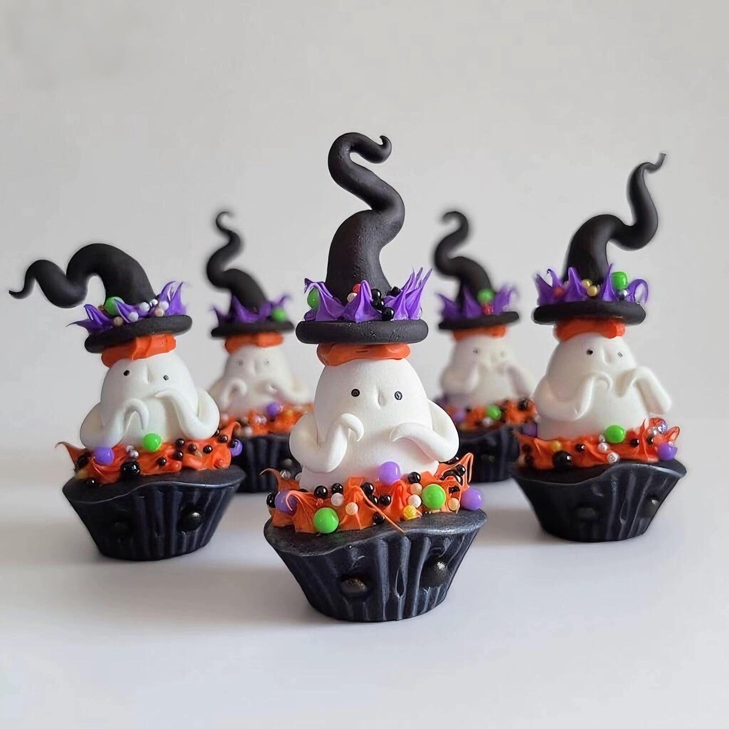 Halloween Cute Clay Cupcake Figurine