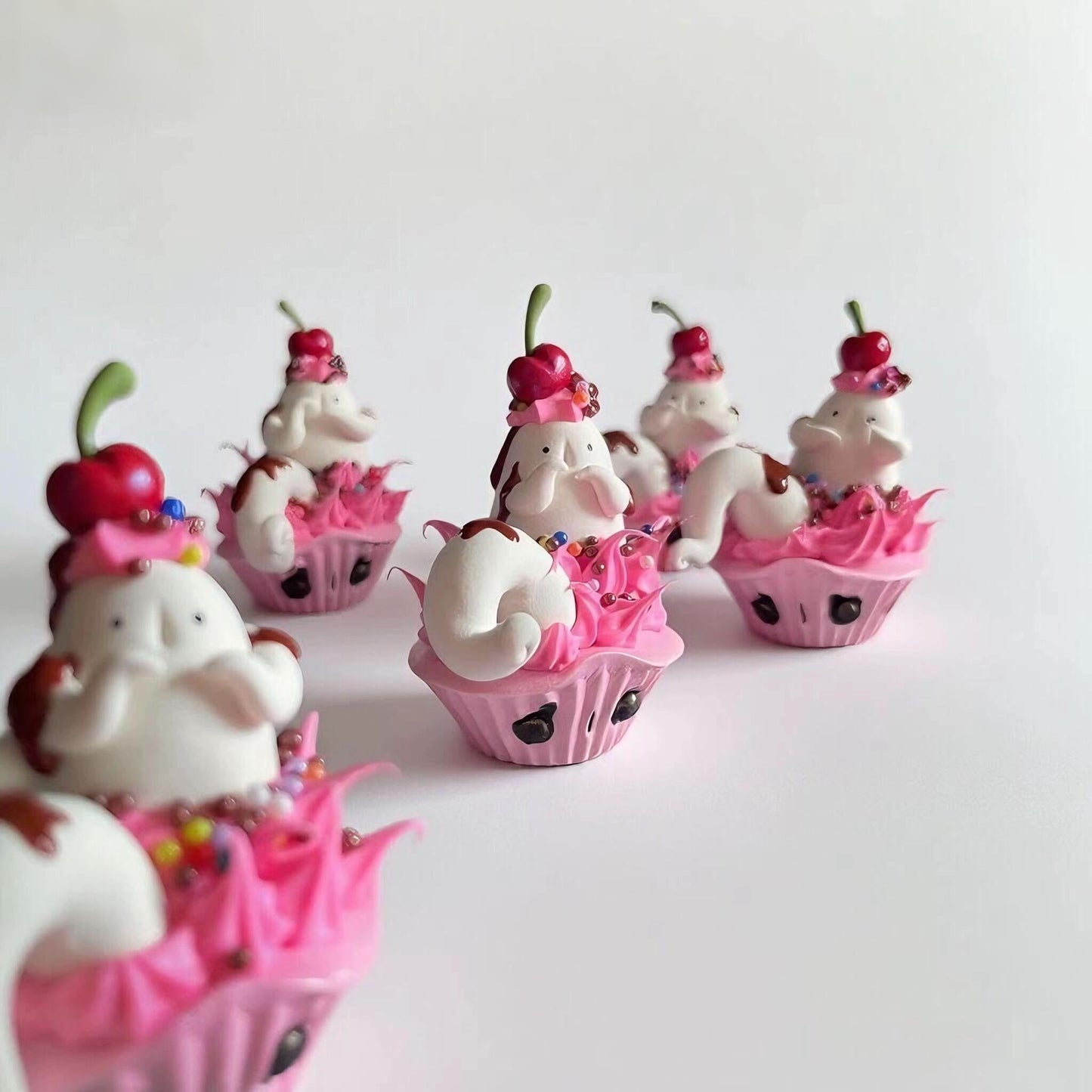 Halloween Cute Clay Cupcake Figurine