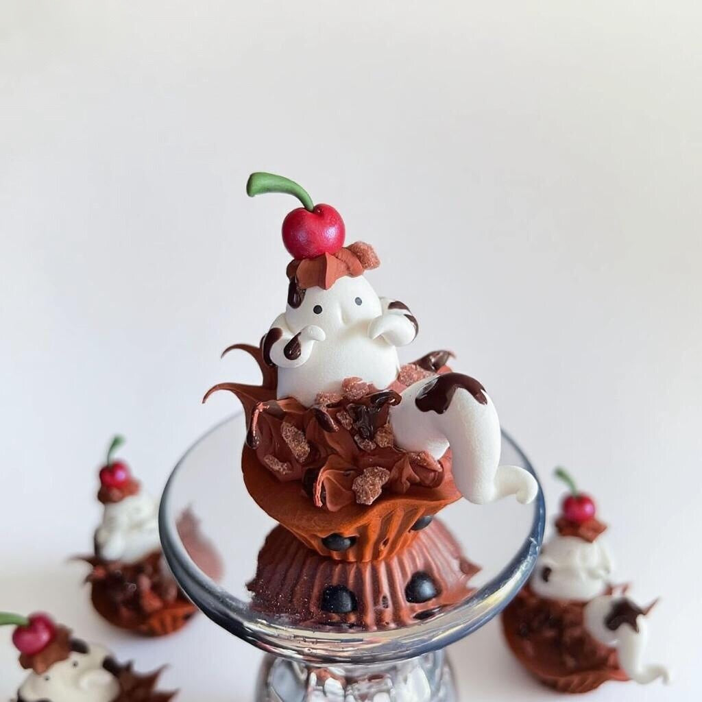 Halloween Cute Clay Cupcake Figurine