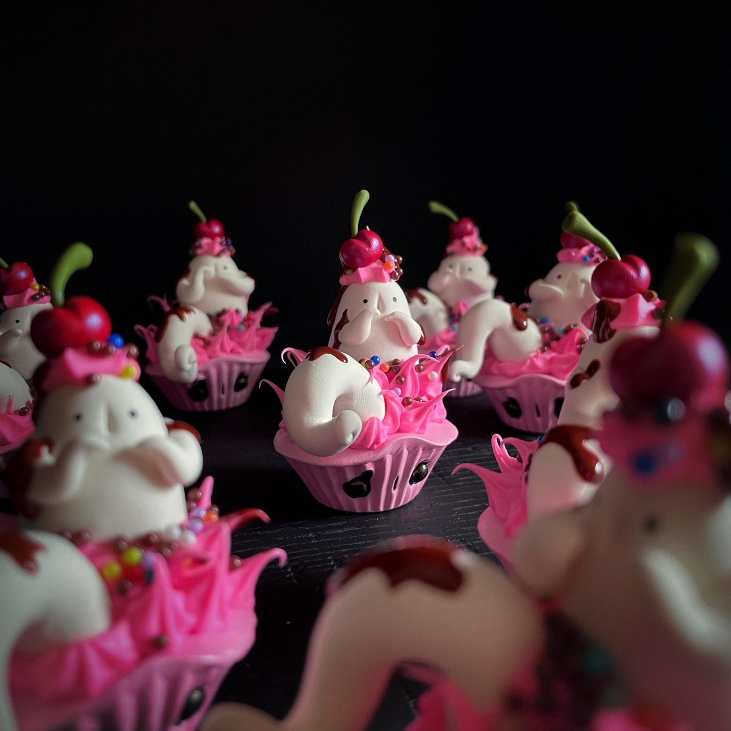 Halloween Cute Clay Cupcake Figurine
