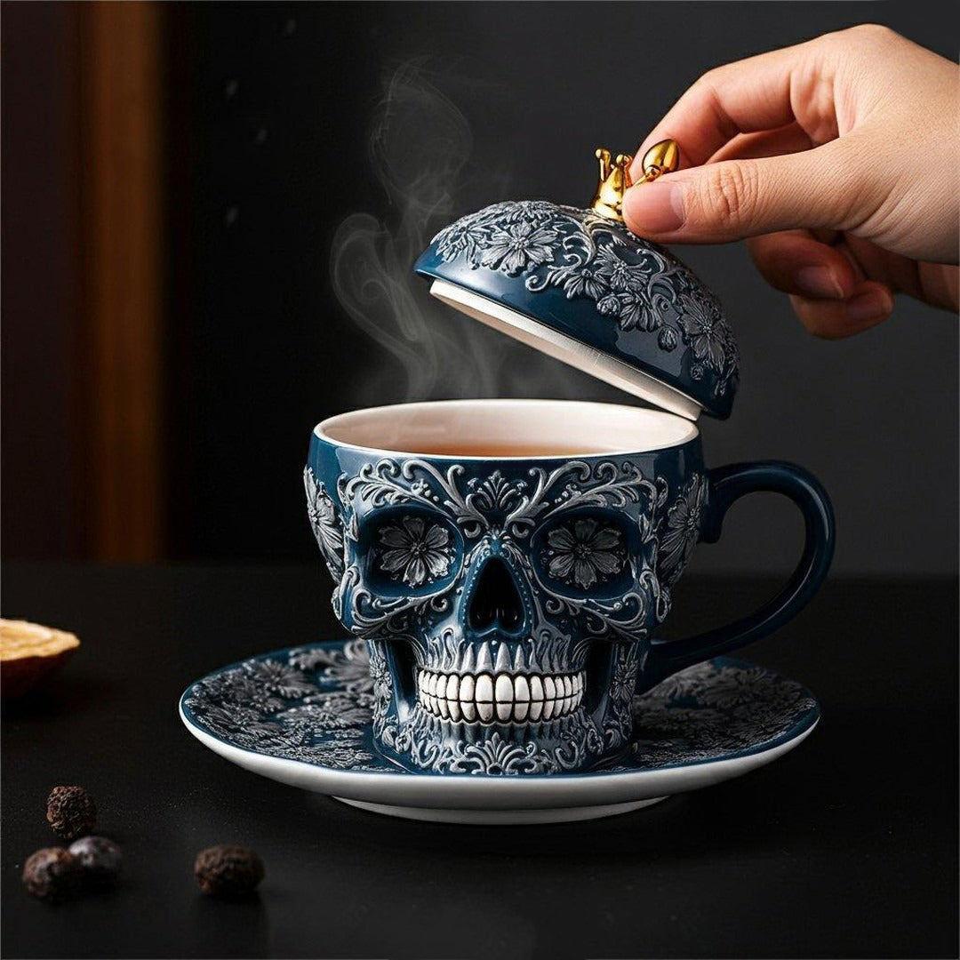 Royal Skull Coffee Cup (Including Plate)