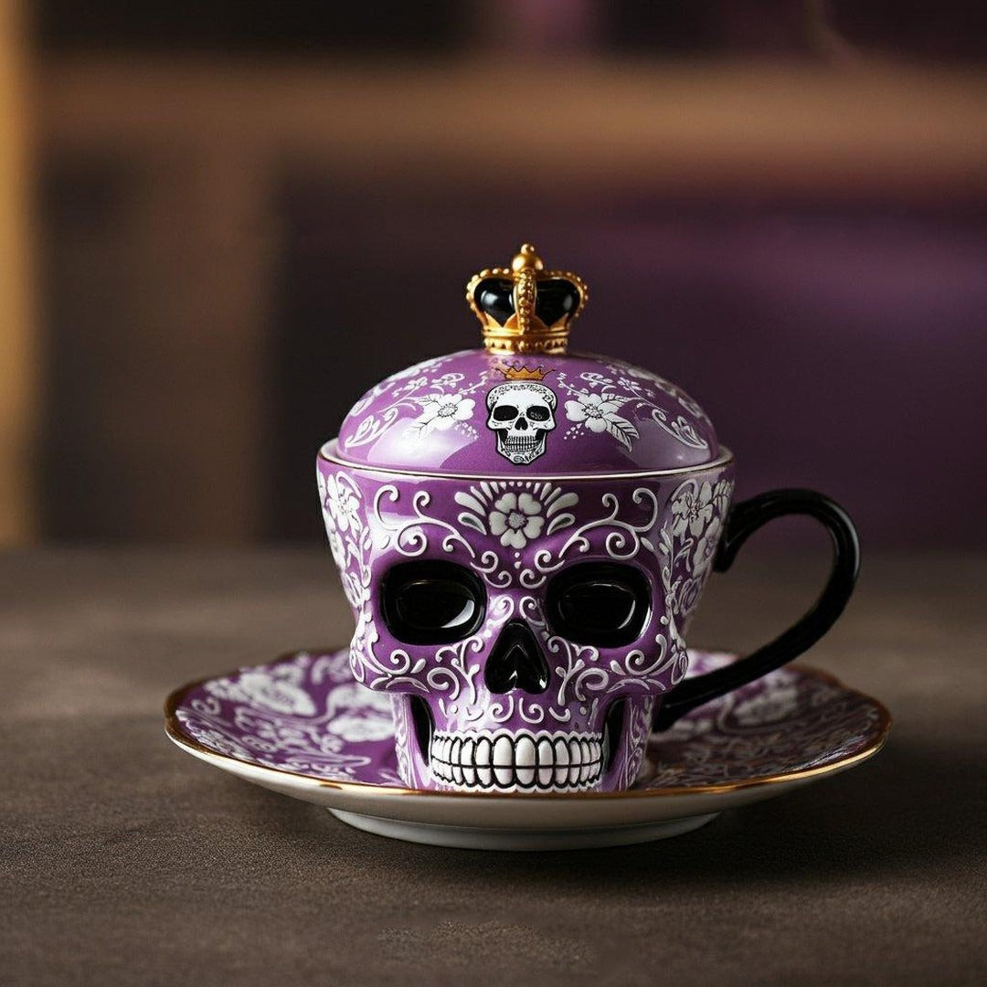 Royal Skull Coffee Cup (Including Plate)