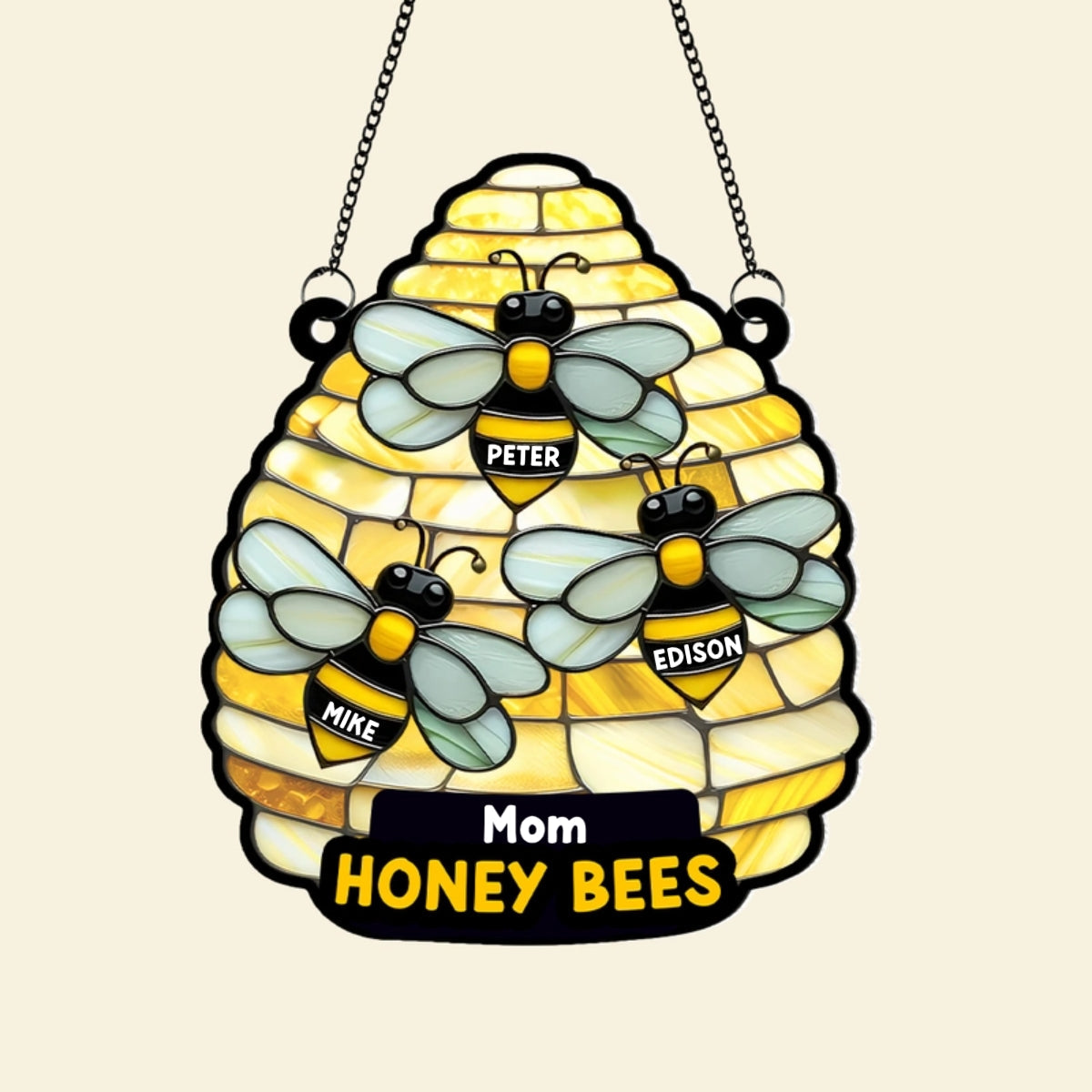 Sun Catcher Bees Ornament