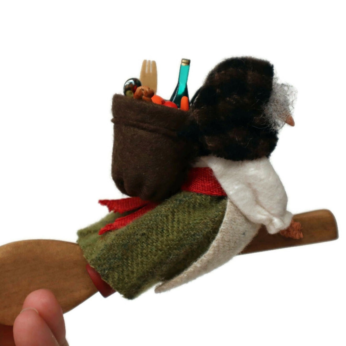 Kitchen Witch: Good Luck Witch Flying on a Spoon