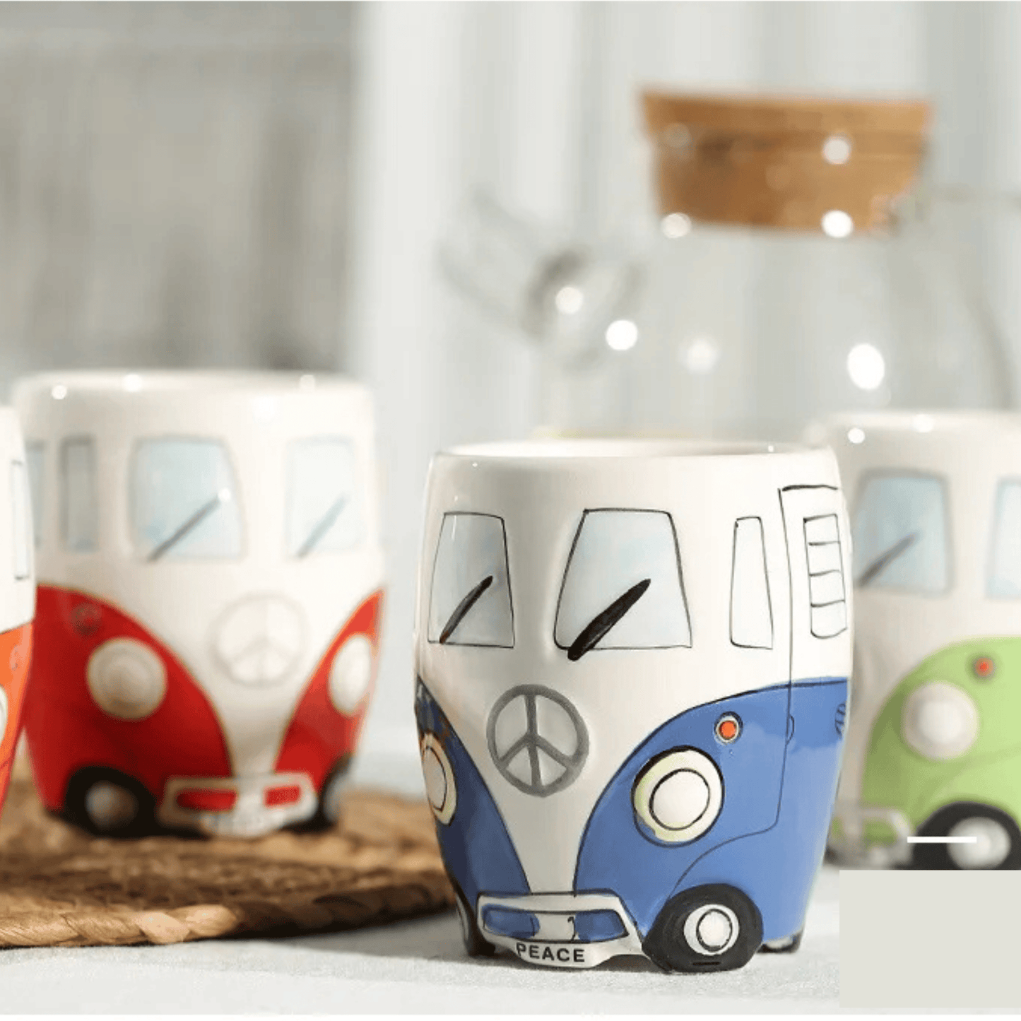 Road Trip Coffee Mug - Hippie Camper Van Ceramic Cup