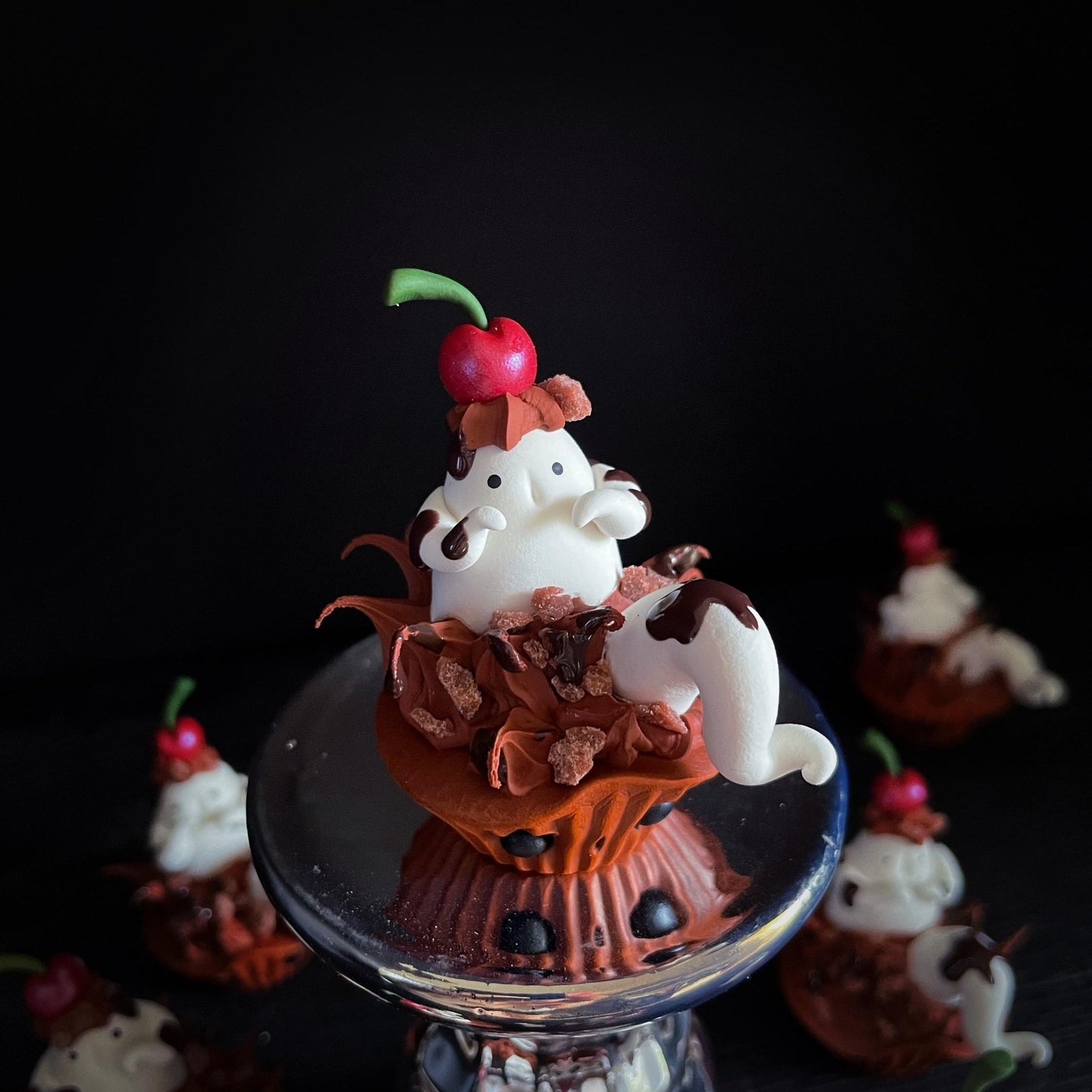 Halloween Cute Clay Cupcake Figurine