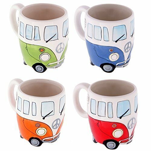 Road Trip Coffee Mug - Hippie Camper Van Ceramic Cup