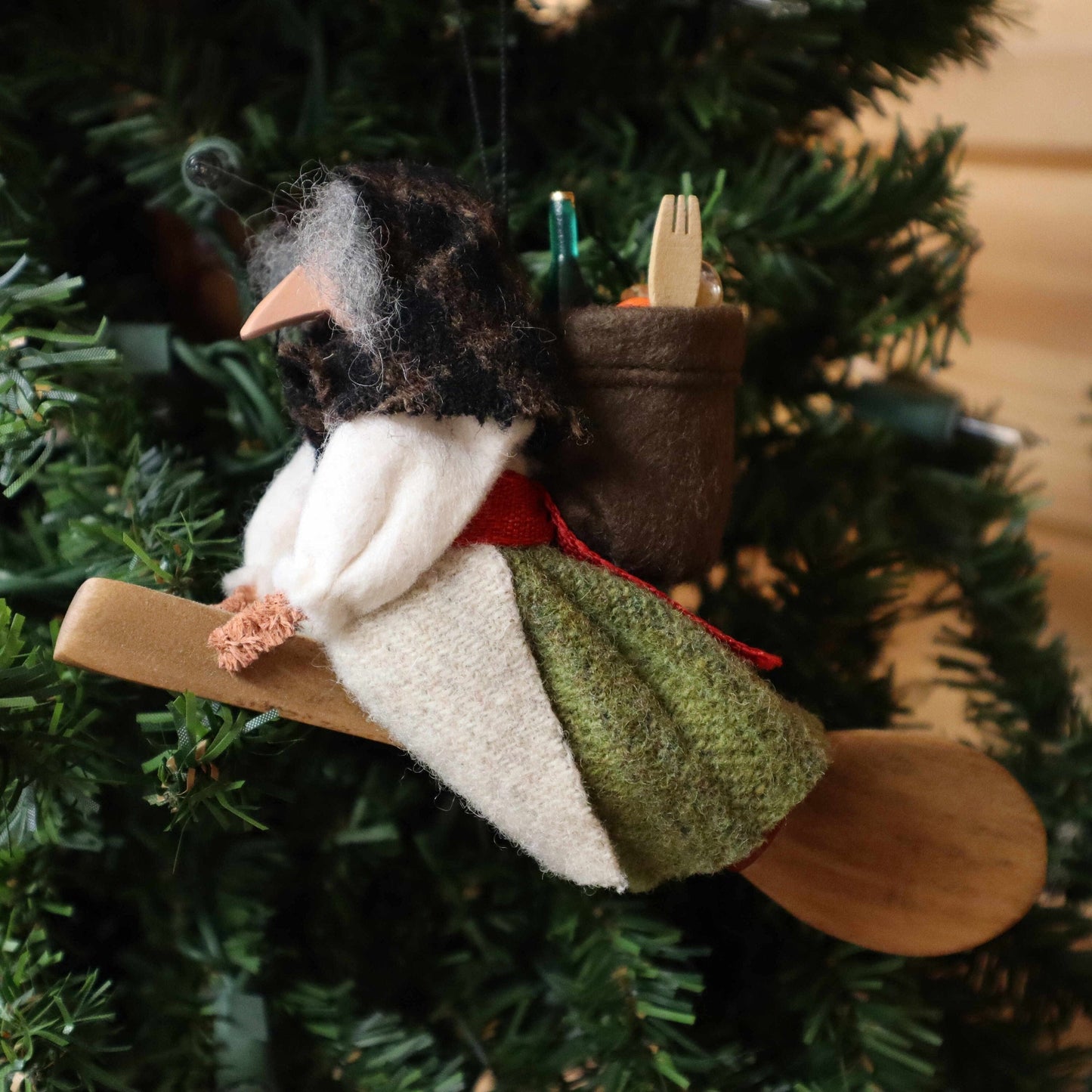 Kitchen Witch: Good Luck Witch Flying on a Spoon