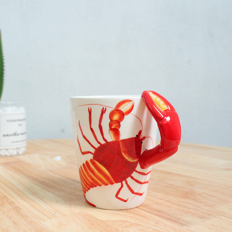 3D Hand-Painted Ceramic Animal Cup