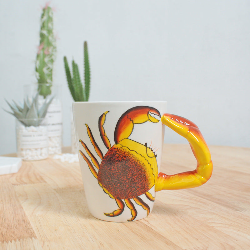 3D Hand-Painted Ceramic Animal Cup