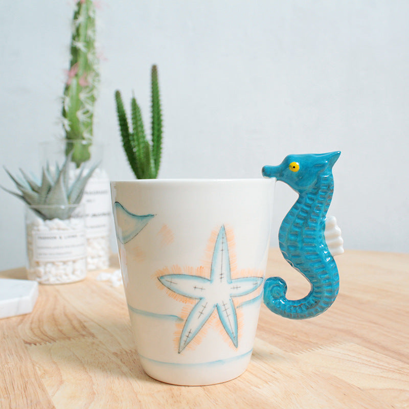 3D Hand-Painted Ceramic Animal Cup