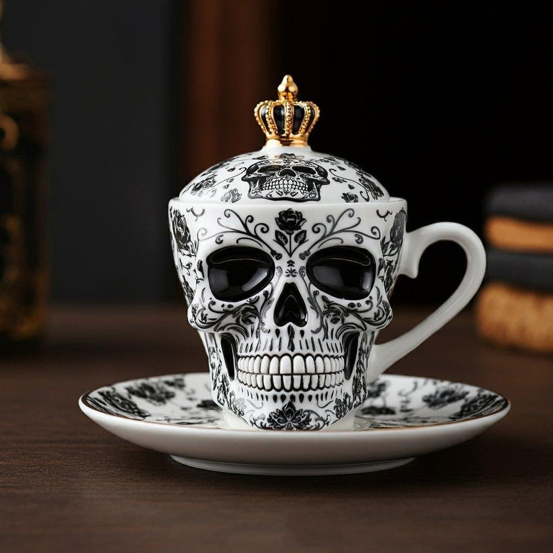 Royal Skull Coffee Cup (Including Plate)