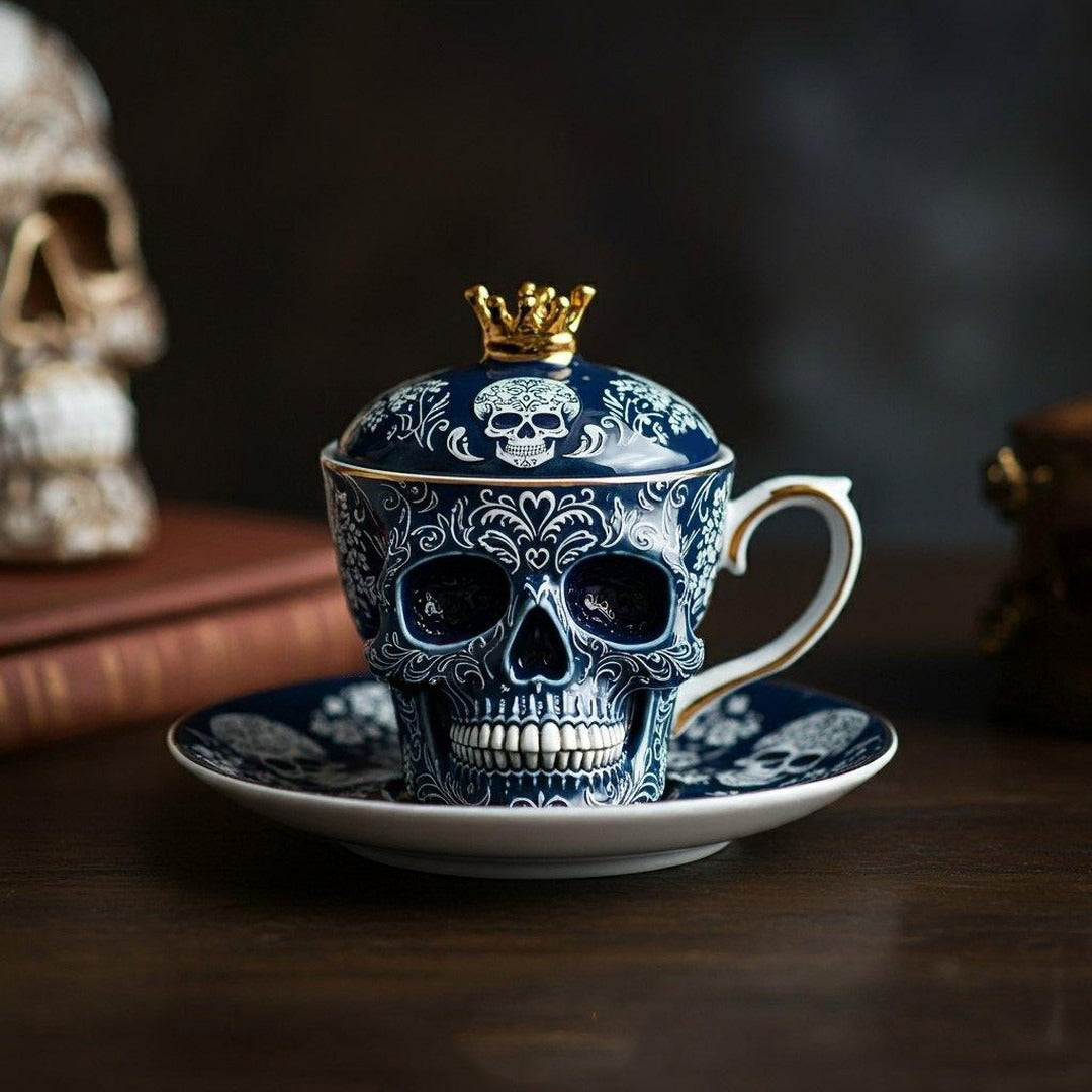 Royal Skull Coffee Cup (Including Plate)