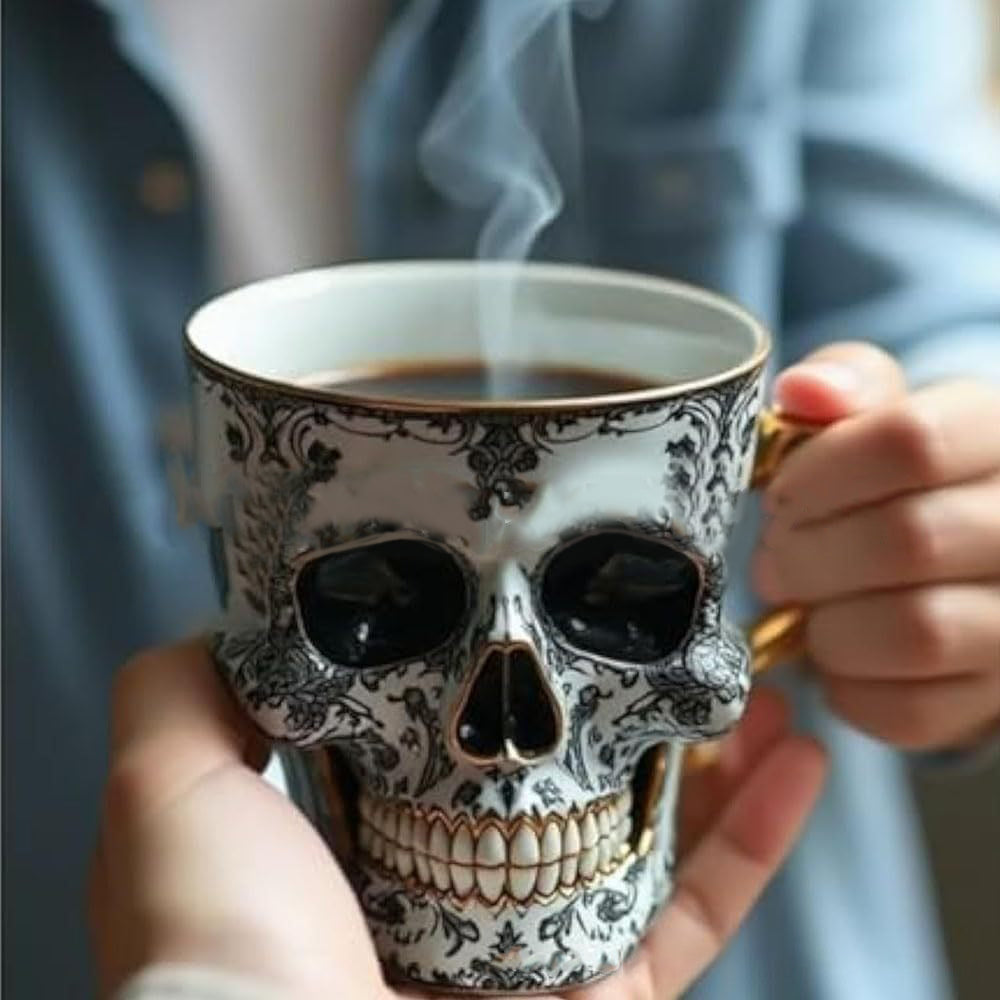 Royal Skull Coffee Cup (Including Plate)